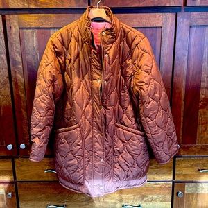 J.Crew Cacoon Puffer Coat; Onion Shaped quilting, XXL,brown, excellent condition